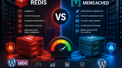Порівняння Redis і Memcached для кешування WordPress та WooCommerce сайтів
